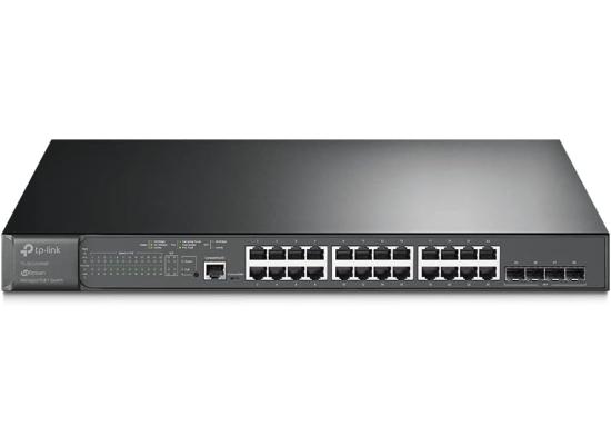 TP-Link Omada TL-SG3428MP | 24 Port Gigabit L2+ Managed PoE Switch | 24 PoE+ Port @384W | 4 x SFP Slots | PoE Auto Recovery | Support Omada SDN | IPv6 , Static Routing , Black